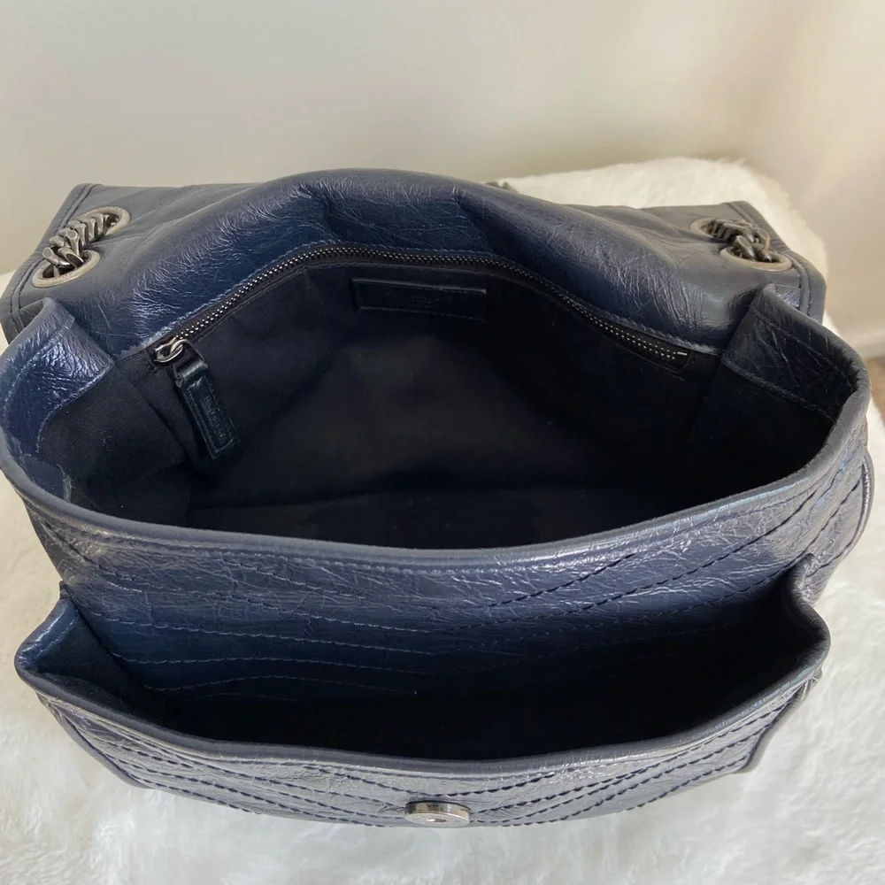 YSL Niki Medium Chain Bag- Navy - Picture 4 of 14